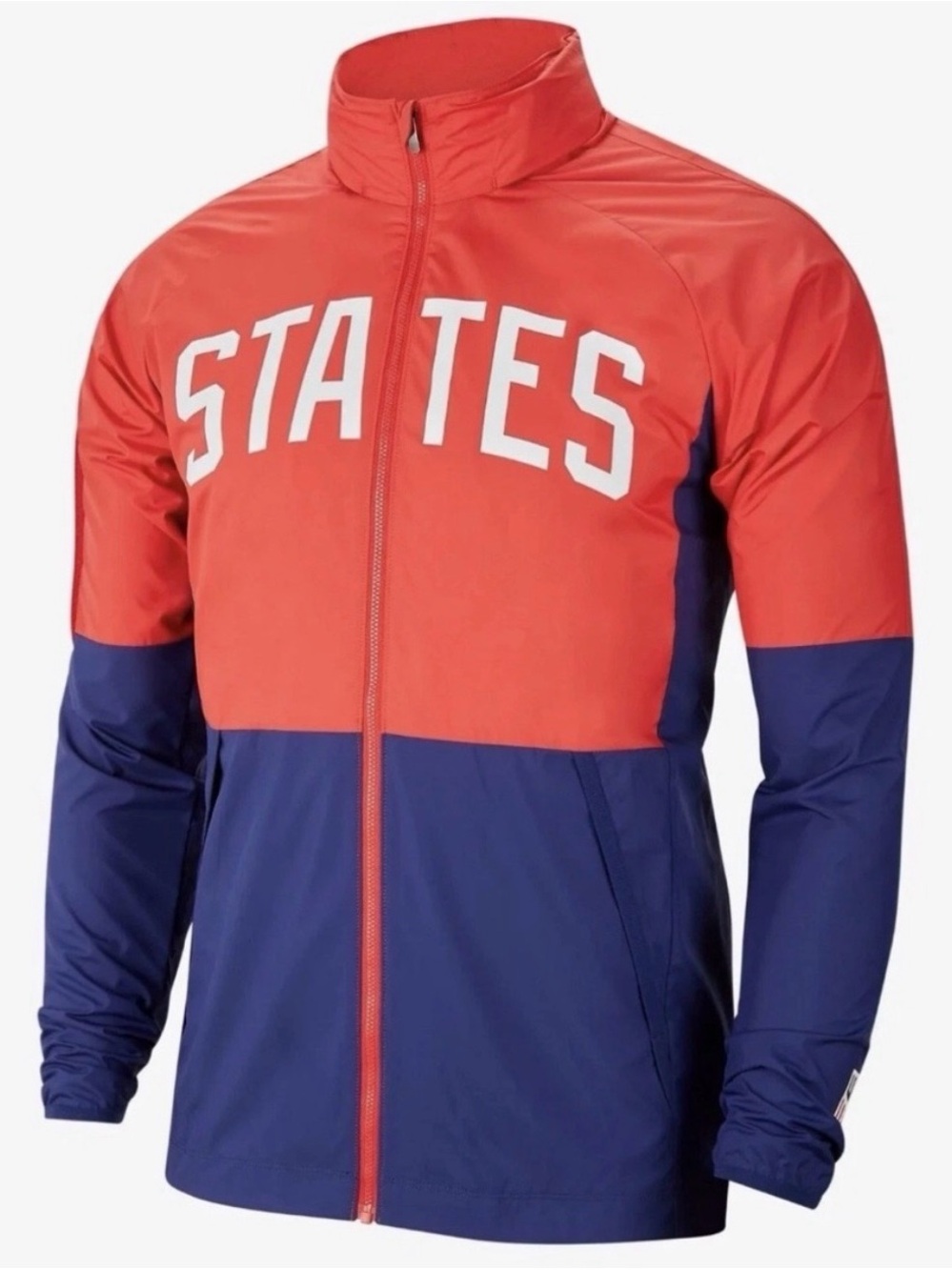 Nike USA Soccer Team Colorblock windbreaker hooded Jacket - Red & Navy